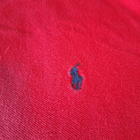 Ralph Lauren‎ Polo Shirt XL Red Blue Pony Rugby Casual Outdoors Preppy Mens - Picture 7 of 9